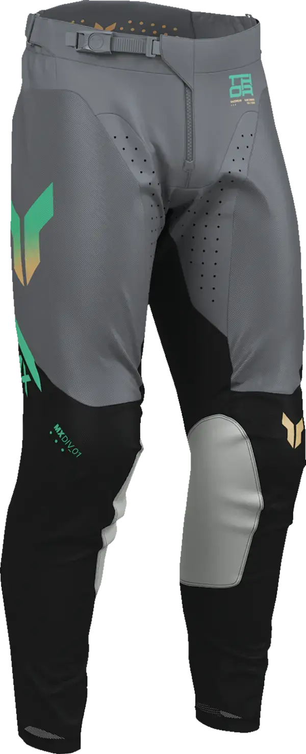 Thor Launchmode Air Raptor MX Textile Trouser Black / Charcoal Grey - FREE UK Shipping, FREE 365 Day Returns | Moto Central