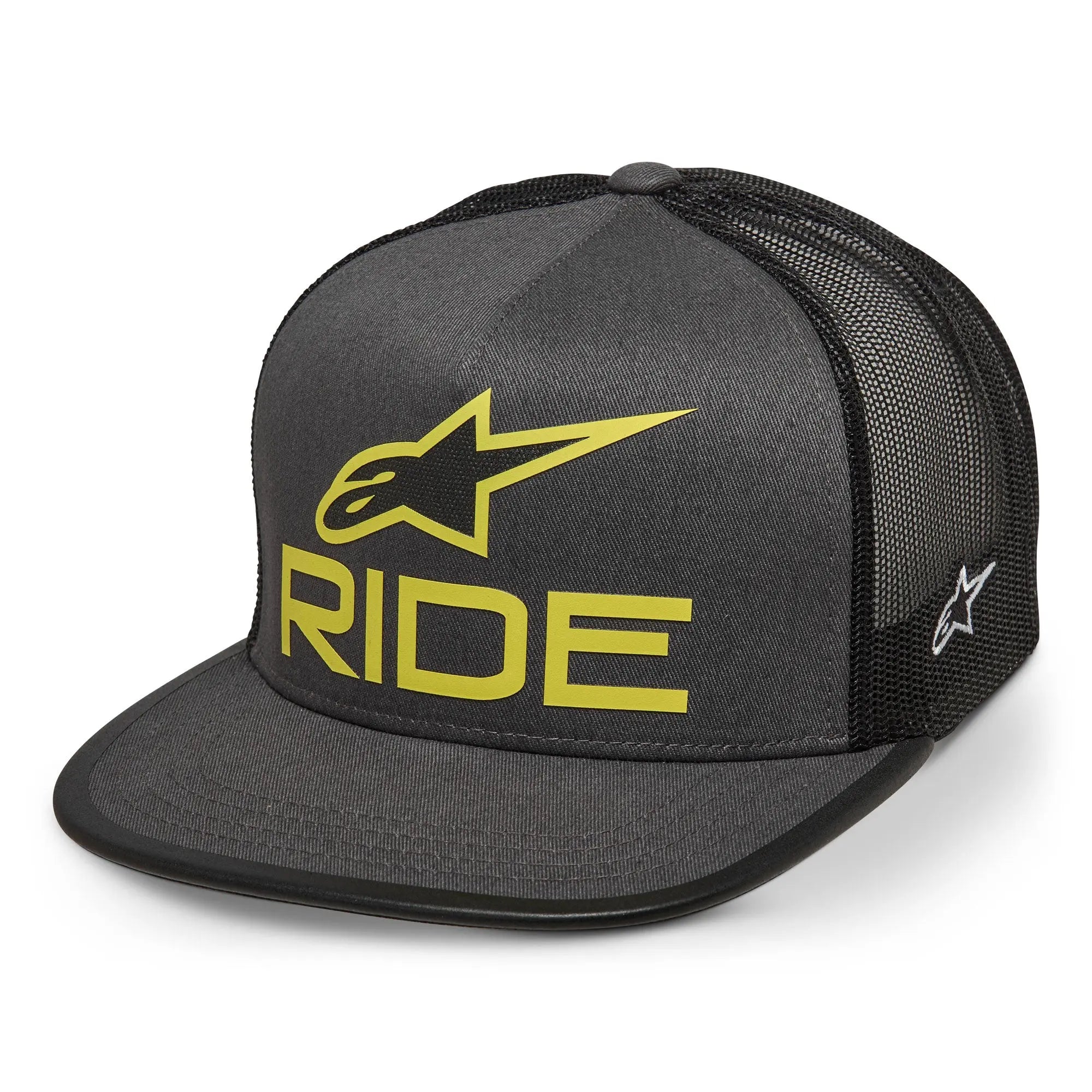 Alpinestars Ride 4.0 Trucker Hat Charcoal / Black / Lime FREE UK Delivery, FREE 365 Day Returns | Moto Central