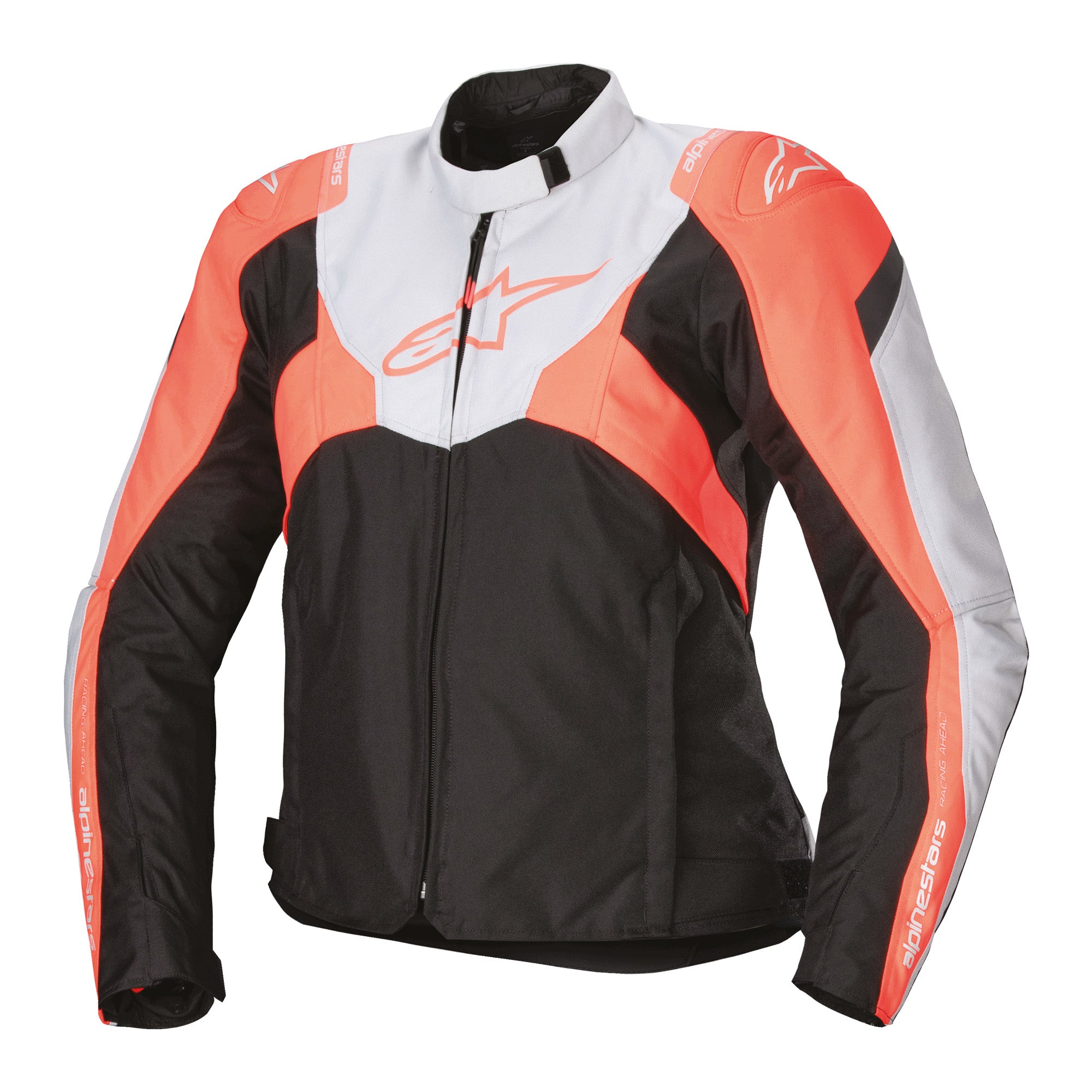 Alpinestars Stella T Jaws V4 Ladies Waterproof Textile Jacket Black / Ice Grey / Fluo Coral