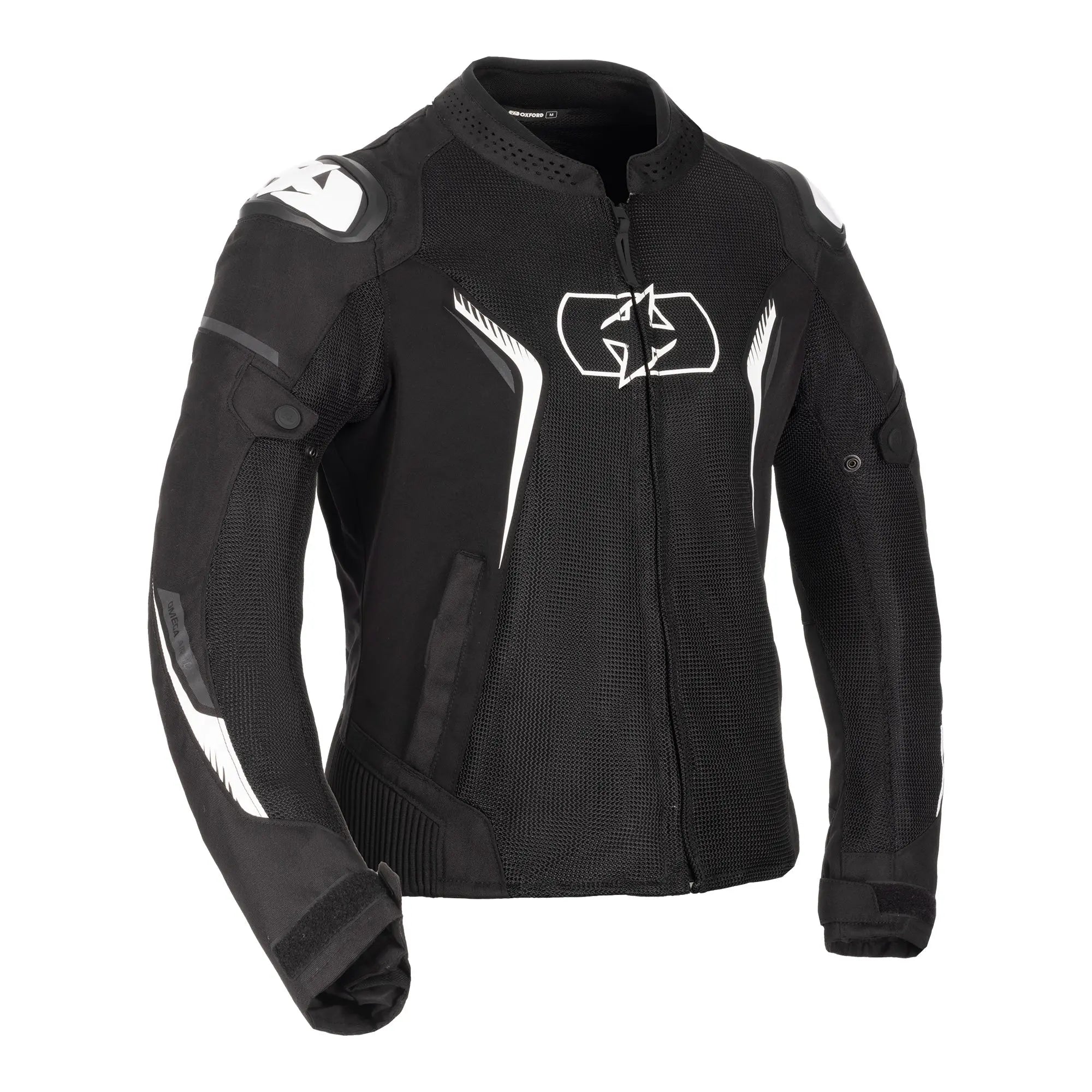 Oxford Omega 1.0 Air Ladies Textile Jacket Black / White FREE UK Delivery, FREE 365 Day Returns | Moto Central