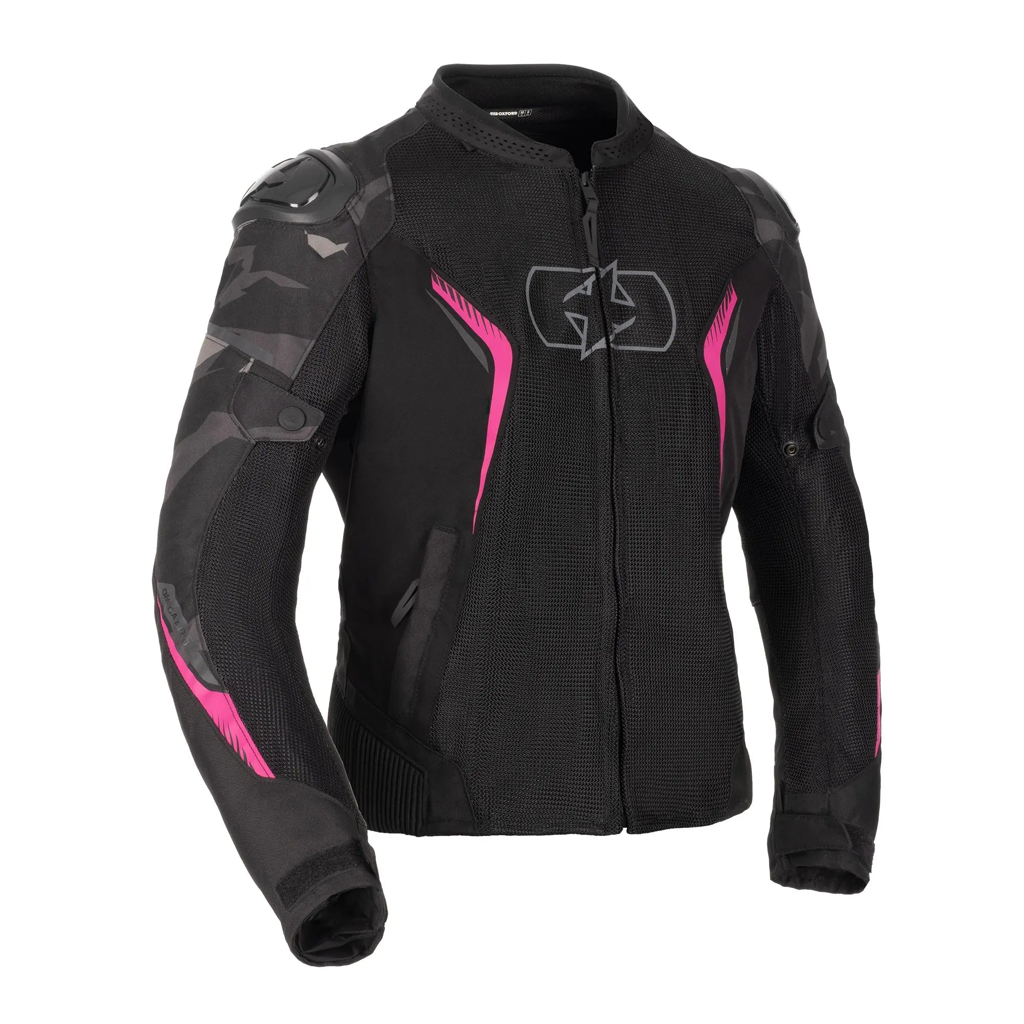 Oxford Omega 1.0 Air Ladies Textile Jacket Pink / Camo FREE UK Delivery, FREE 365 Day Returns | Moto Central