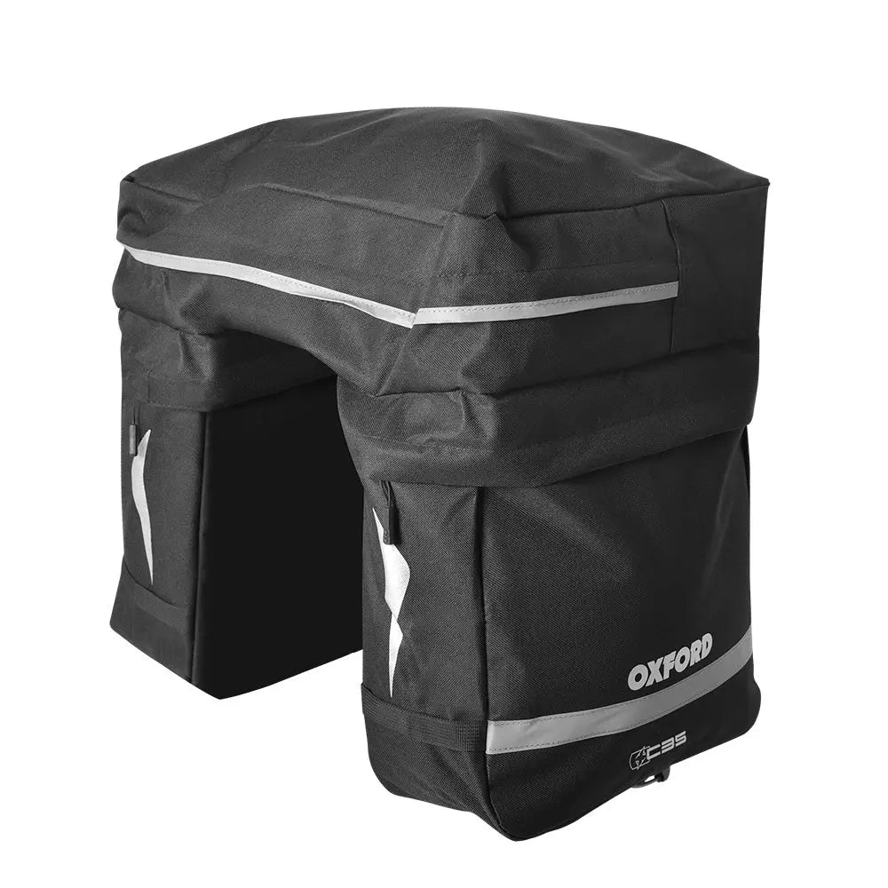 Oxford C35 Triple Pannier Bag Black - FREE UK Shipping, FREE 365 Day Returns | Moto Central
