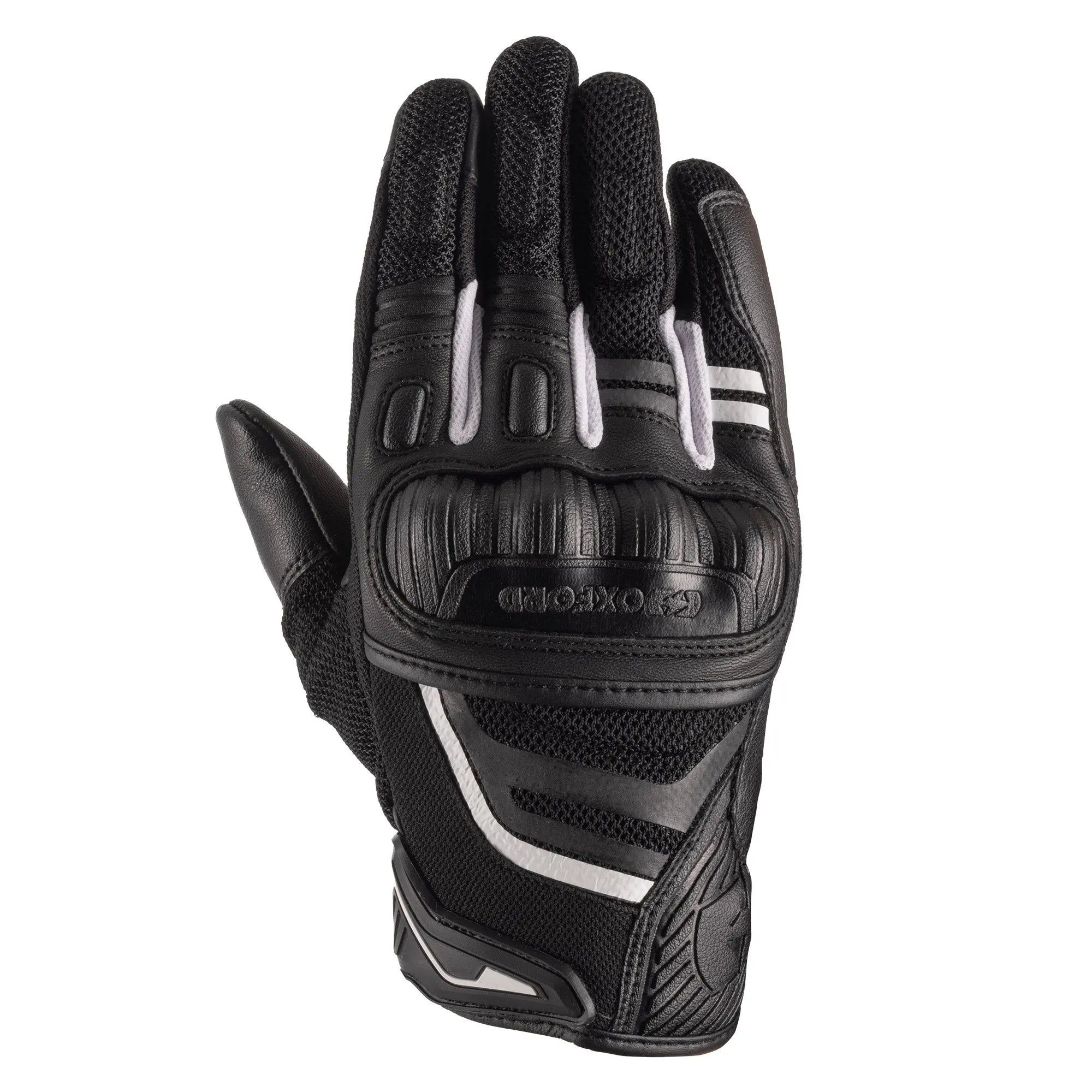 Oxford Omega 1.0 Air Gloves Black / White FREE UK Delivery, FREE 365 Day Returns | Moto Central