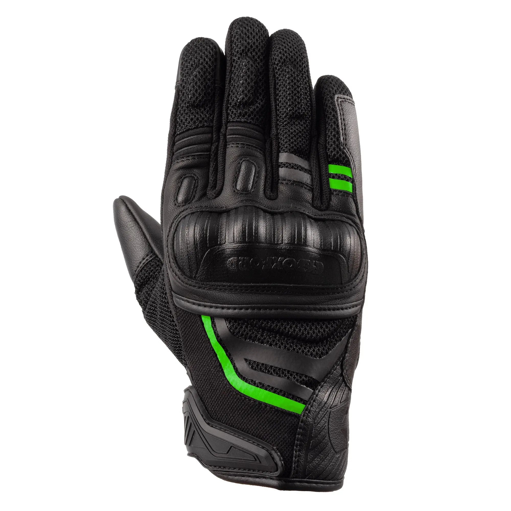 Oxford Omega 1.0 Air Gloves Black / Green FREE UK Delivery, FREE 365 Day Returns | Moto Central