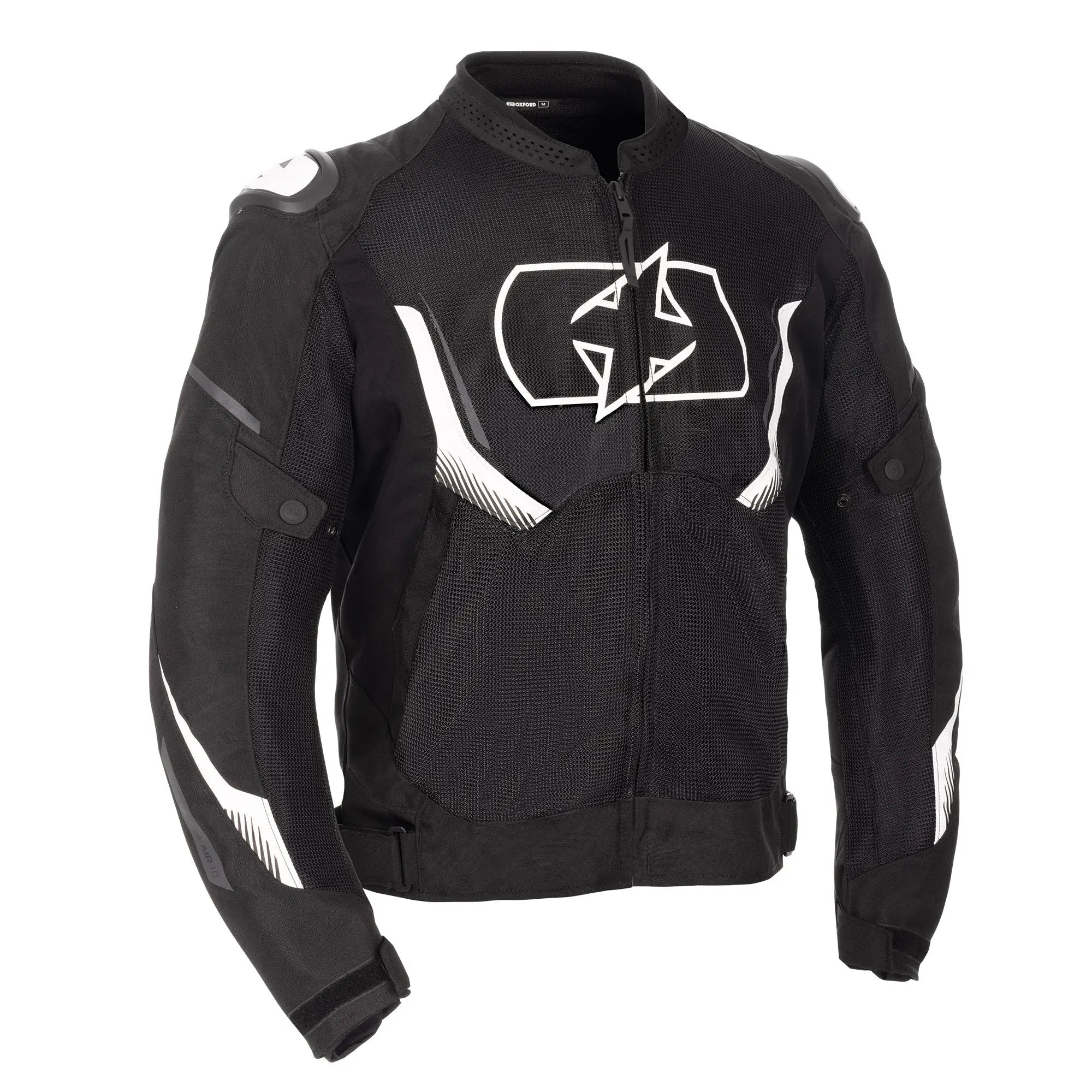 Oxford Omega 1.0 Air Textile Jacket Black / White FREE UK Delivery, FREE 365 Day Returns | Moto Central