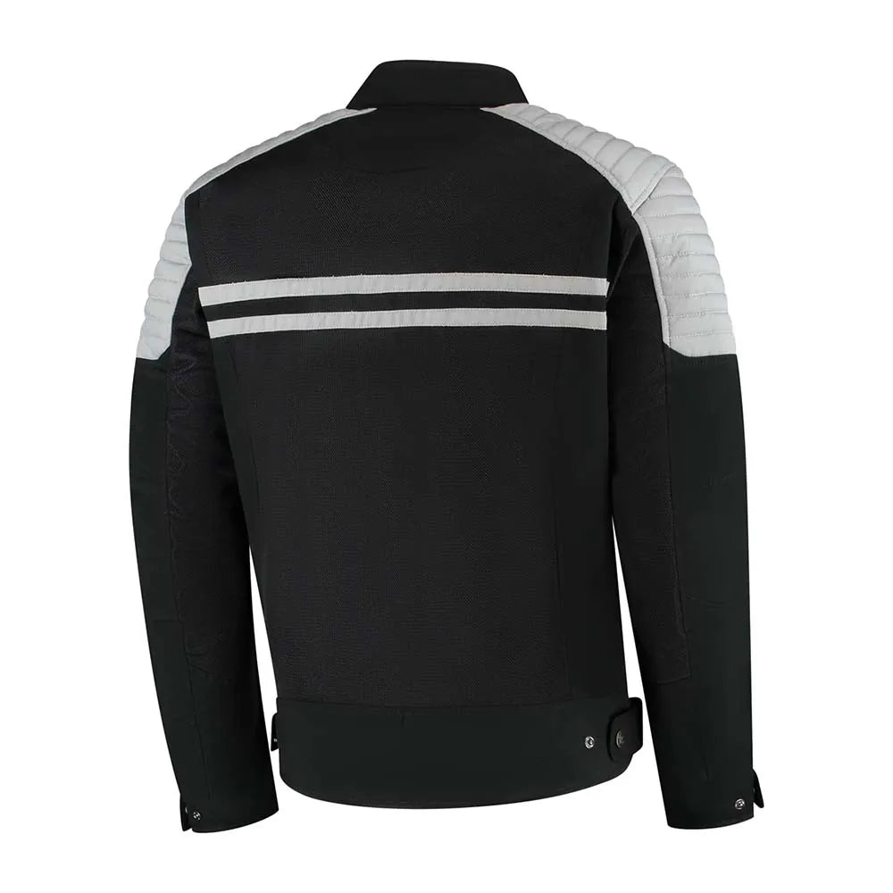 Rusty Stitches Sean Textile Jacket Black / Grey - FREE UK Delivery, FREE 365 Day Returns | Moto Central