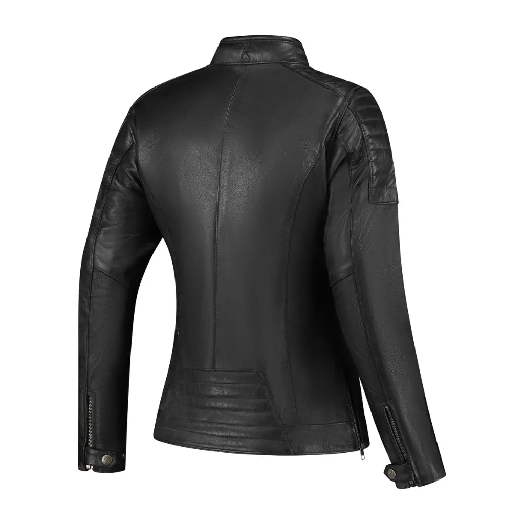 Rusty Stitches Alice Ladies Leather Jacket Black / White / Red - FREE UK Delivery, FREE 365 Day Returns | Moto Central