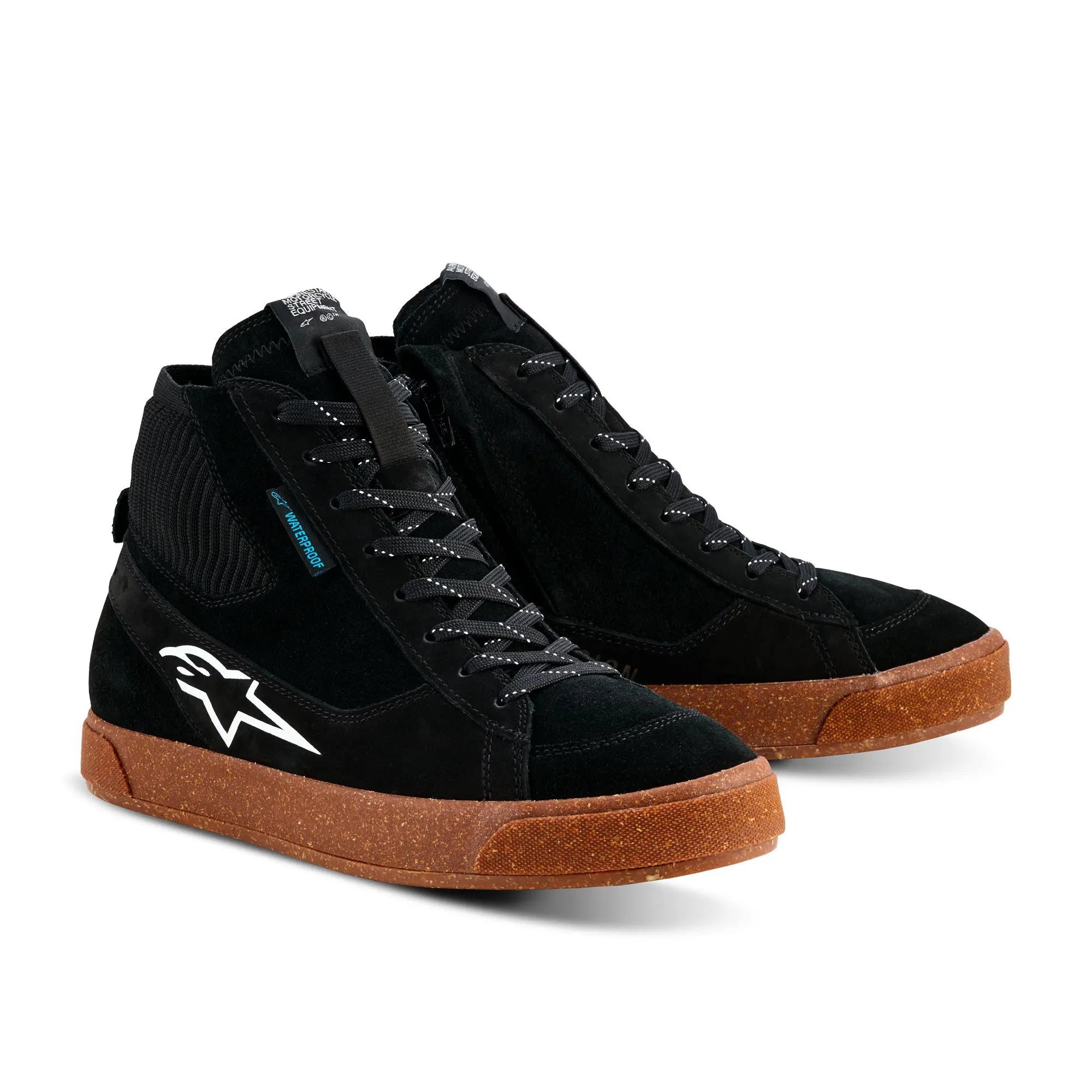 Alpinestars Stated Waterproof Shoes Black / Gum / White FREE UK Delivery, FREE 365 Day Returns | Moto Central