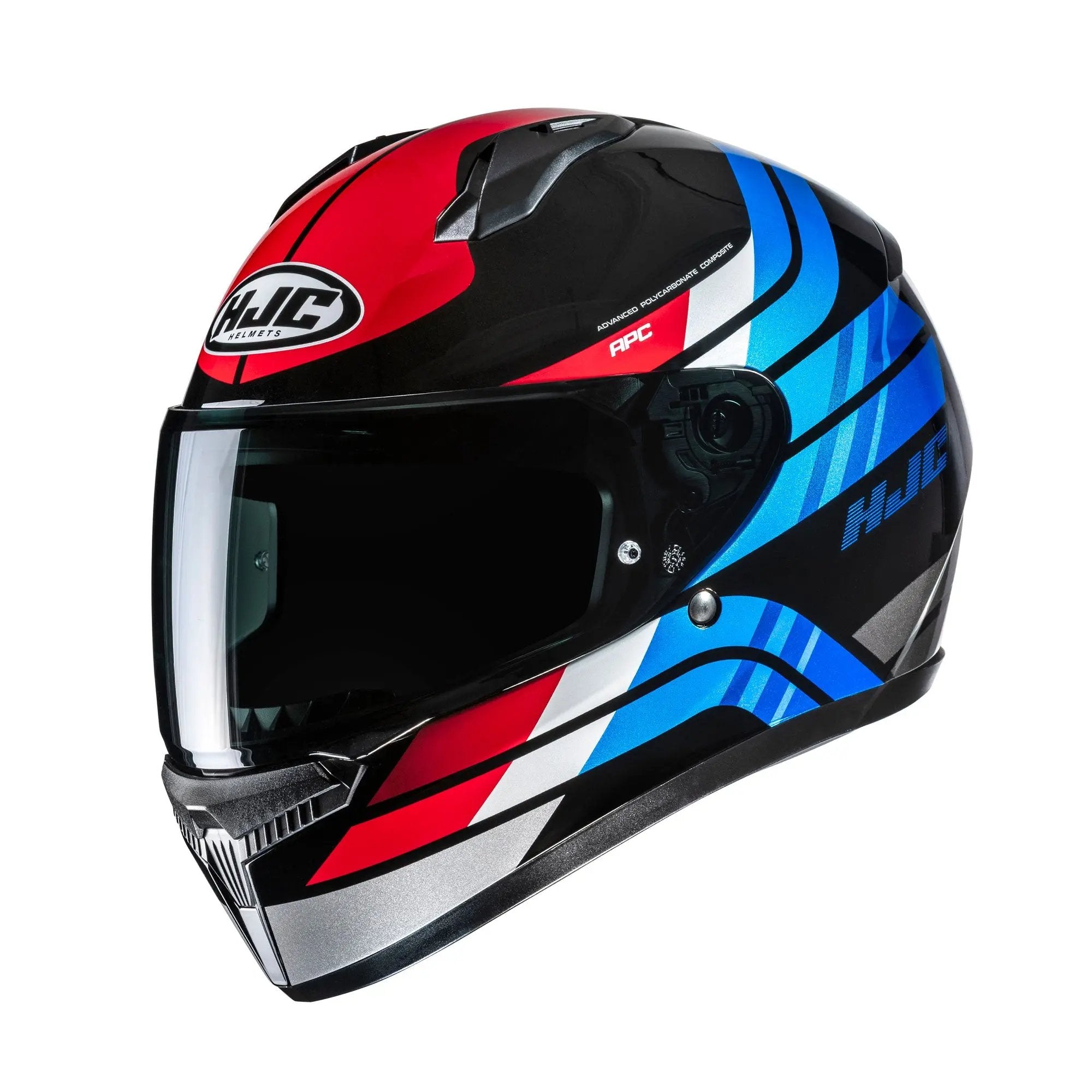 HJC C10 Hiper MC21 White / Blue / Red FREE UK Delivery, FREE 365 Day Returns | Moto Central