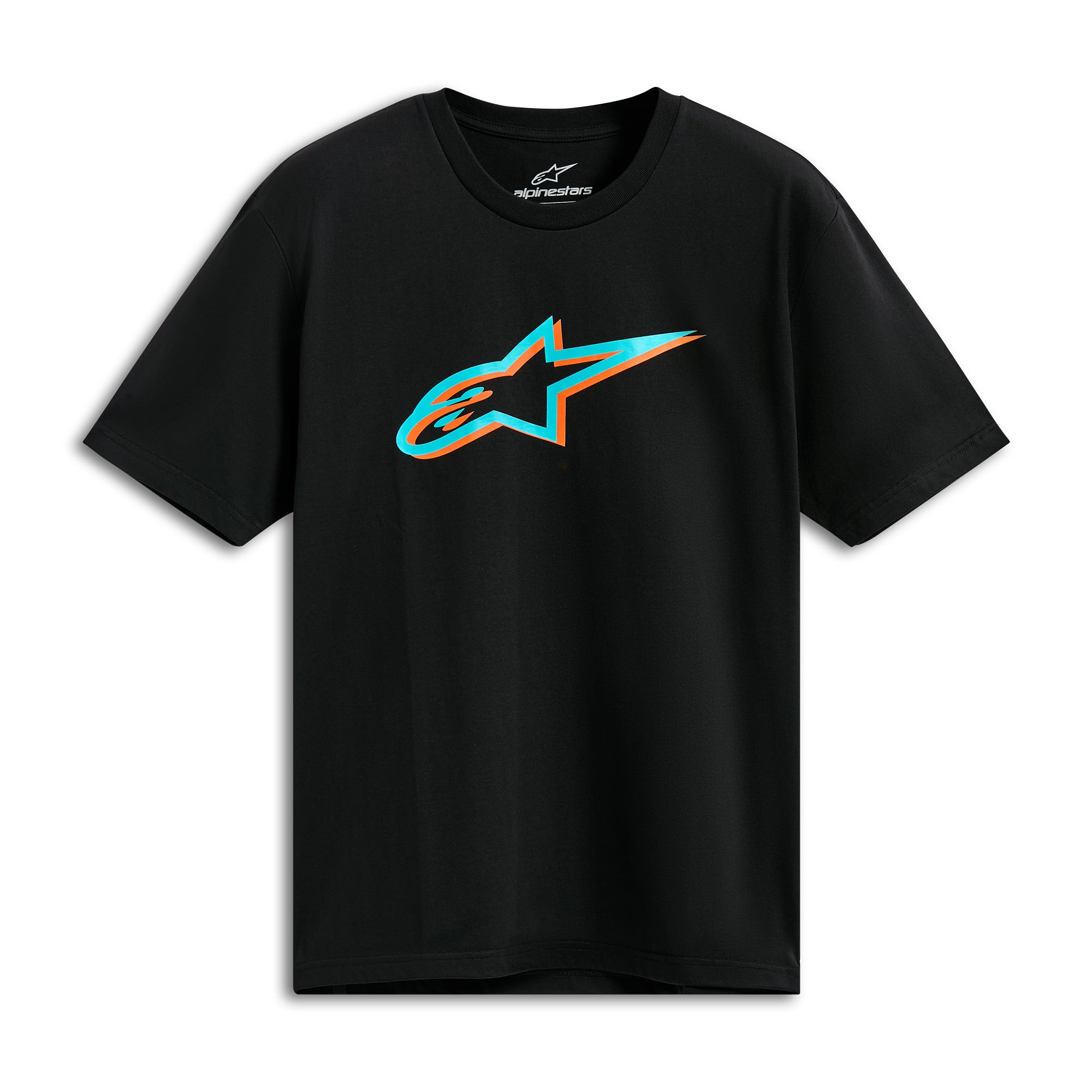 Alpinestars Ageless Shadow CSF Tee Black / Turquoise - FREE UK Delivery, FREE 365 Day Returns | Moto Central