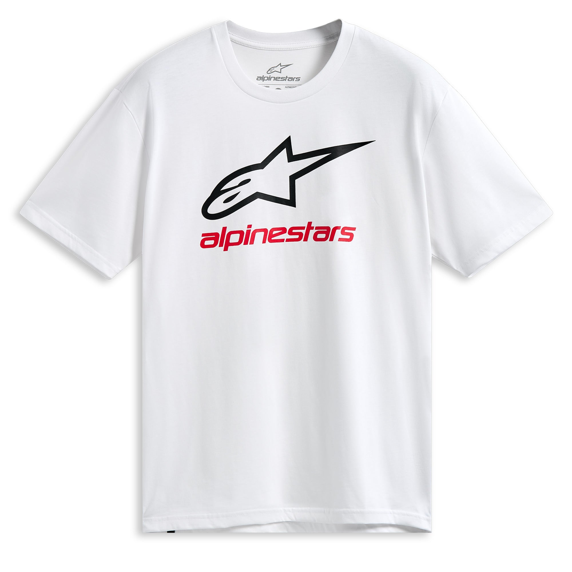 Alpinestars Always 2.0 CSF T-Shirt White / Black / Red - FREE UK Delivery, FREE 365 Day Returns | Moto Central