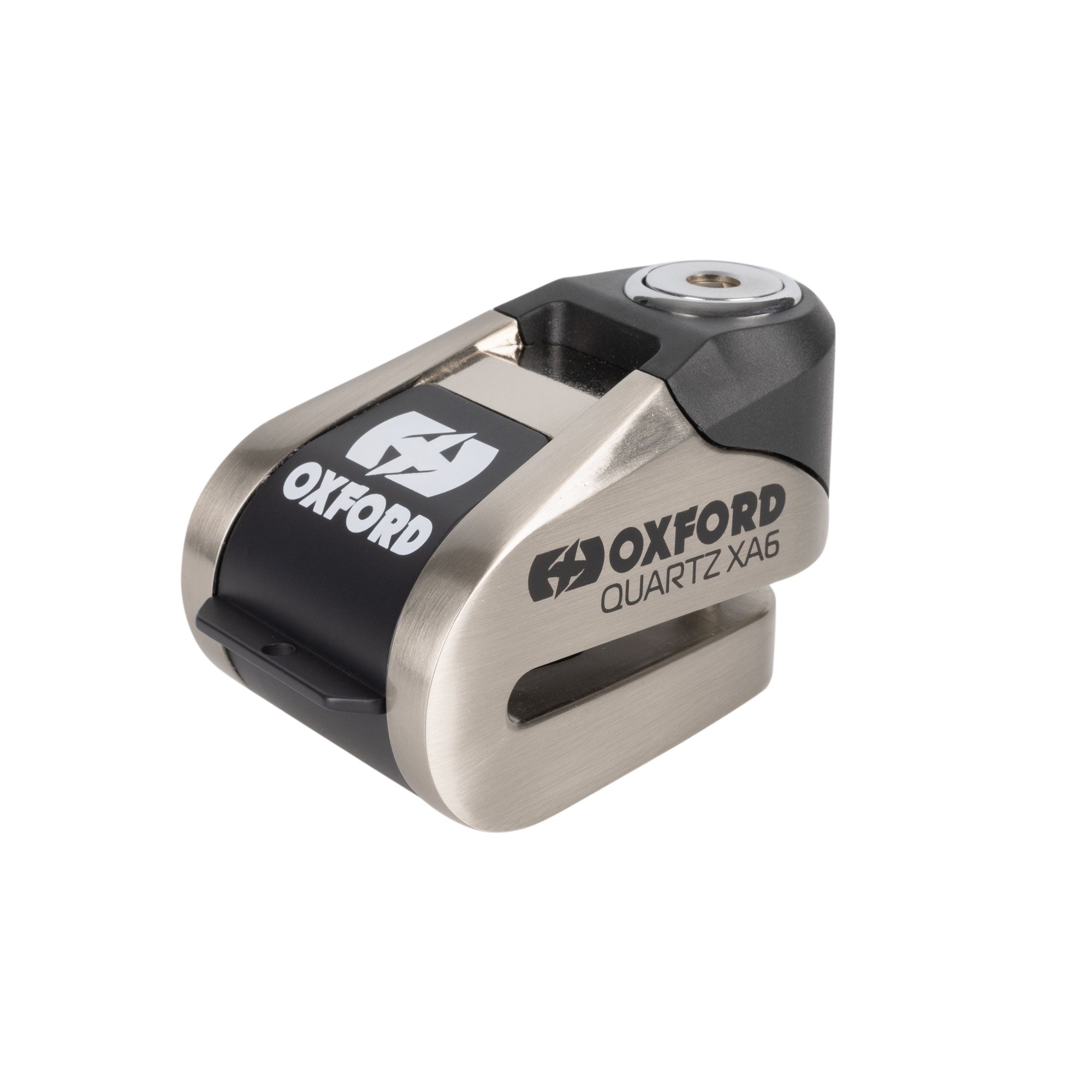 Oxford Quartz XA6 Alarm Disc Lock Chrome - 6mm - FREE UK Delivery, FREE 365 Day Returns | Moto Central