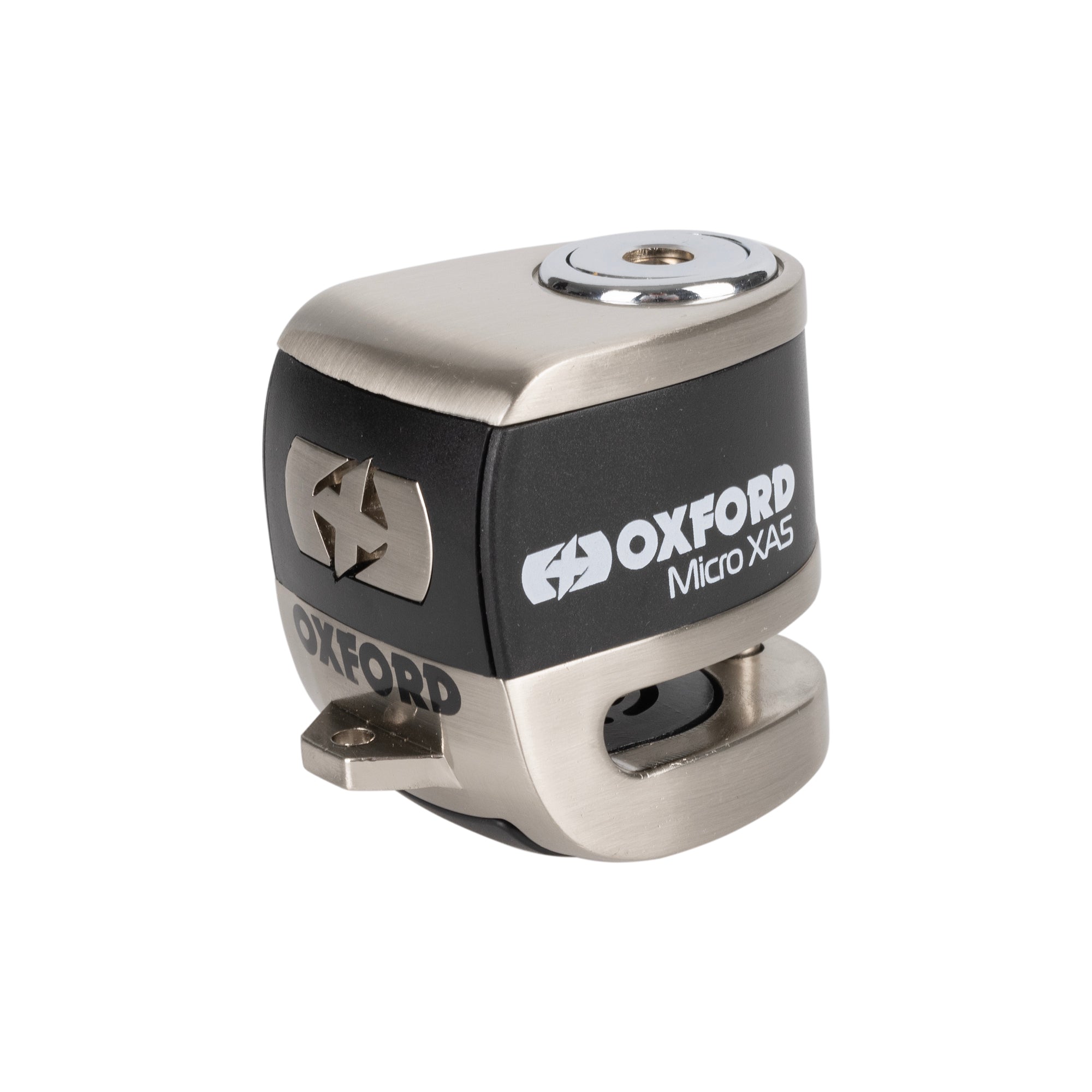 Oxford Micro XA5 Alarm Disc Lock Chrome - 5.5mm - FREE UK Delivery, FREE 365 Day Returns | Moto Central