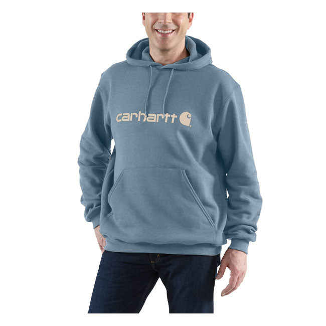 Carhartt Signature Logo Sweatshirt Thundercloud Heather - FREE UK Shipping, FREE 365 Day Returns | Moto Central