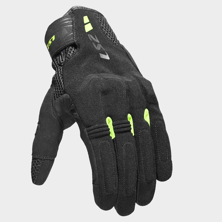 LS2 Dart 3 Textile Gloves Black / Hi-Viz Yellow FREE UK Delivery, FREE 365 Day Returns | Moto Central