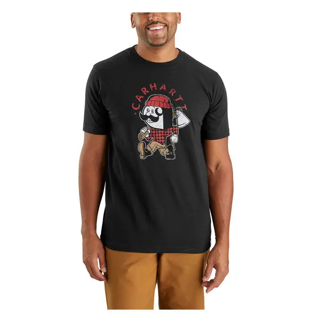 Carhartt Lumberjack Graphic Short Sleeves T-Shirt Black  - FREE UK Shipping, FREE 365 Day Returns | Moto Central