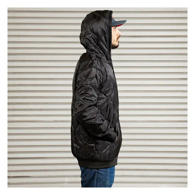 Biltwell Woobie Zip Hoodie Black  - FREE UK Shipping, FREE 365 Day Returns | Moto Central