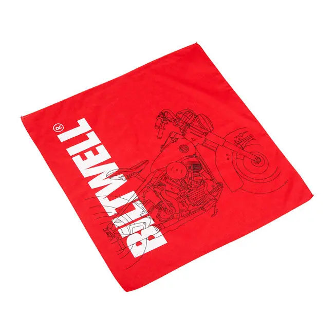 Biltwell Pan Bandana Red  - FREE UK Shipping, FREE 365 Day Returns | Moto Central