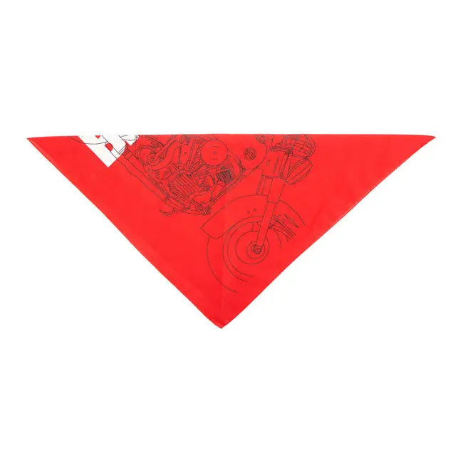 Biltwell Pan Bandana Red  - FREE UK Shipping, FREE 365 Day Returns | Moto Central