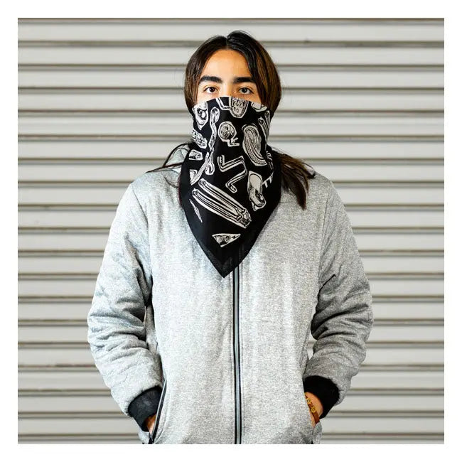 Biltwell Junk Bandana Black  - FREE UK Shipping, FREE 365 Day Returns | Moto Central