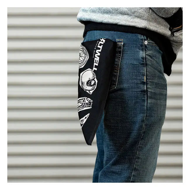 Biltwell Junk Bandana Black  - FREE UK Shipping, FREE 365 Day Returns | Moto Central