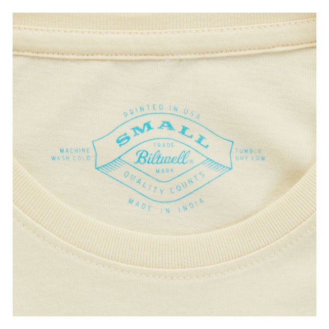 Biltwell Howdy Ladies T-Shirt Off White - FREE UK Shipping, FREE 365 Day Returns | Moto Central