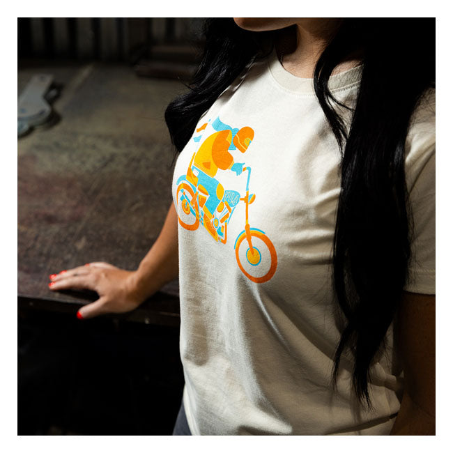 Biltwell Howdy Ladies T-Shirt Off White - FREE UK Shipping, FREE 365 Day Returns | Moto Central