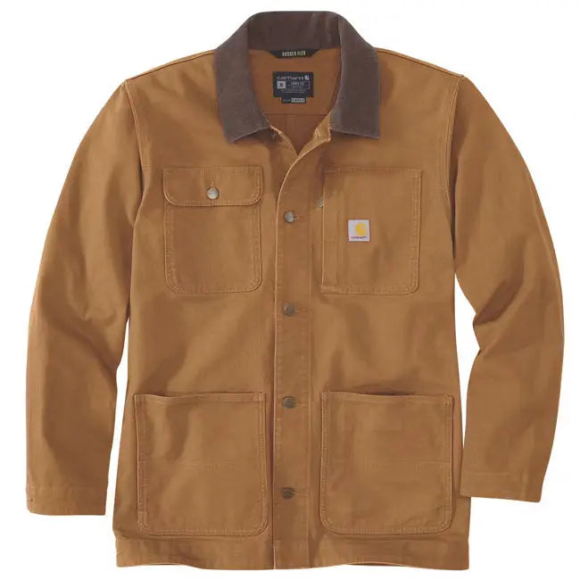 Carhartt Duck Loose Fit Chore Coat Carhartt Brown FREE UK Delivery, FREE 365 Day Returns | Moto Central