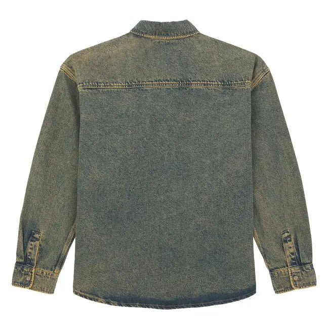 Dickies Houston Shirt Yellow Fade Indigo FREE UK Delivery, FREE 365 Day Returns | Moto Central