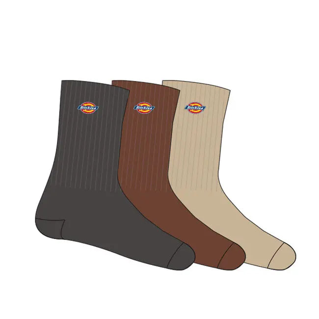 Dickies Valley Grove Socks Cappuccino FREE UK Delivery, FREE 365 Day Returns | Moto Central