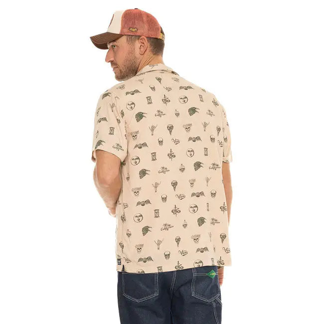 Von Dutch ISO Shirt Beige FREE UK Delivery, FREE 365 Day Returns | Moto Central
