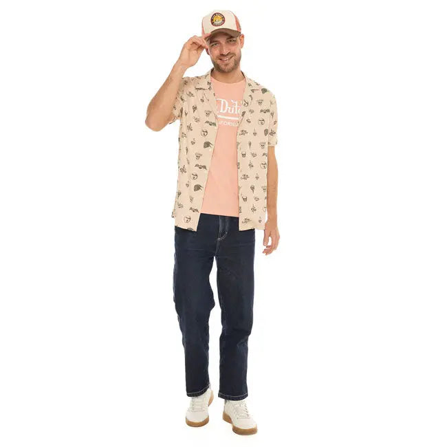 Von Dutch ISO Shirt Beige FREE UK Delivery, FREE 365 Day Returns | Moto Central