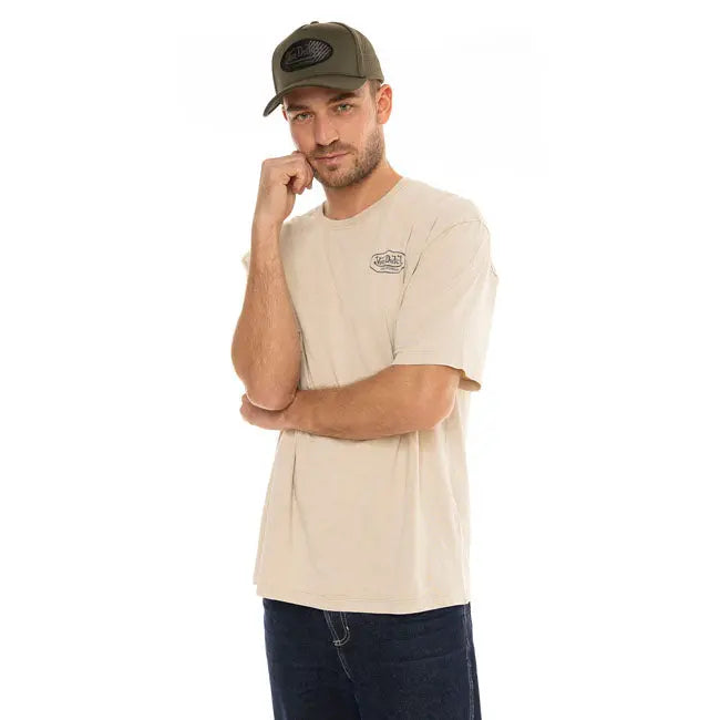 Von Dutch Brave T-Shirt Beige FREE UK Delivery, FREE 365 Day Returns | Moto Central