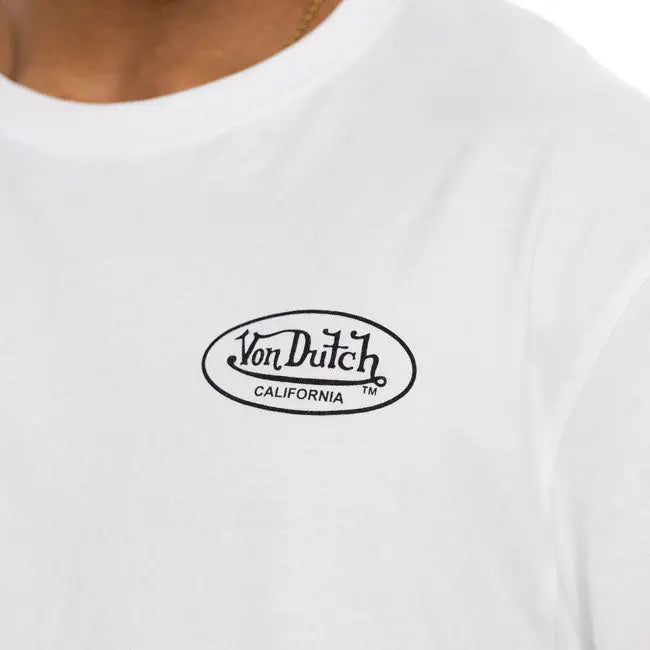 Von Dutch Frame T-Shirt White FREE UK Delivery, FREE 365 Day Returns | Moto Central