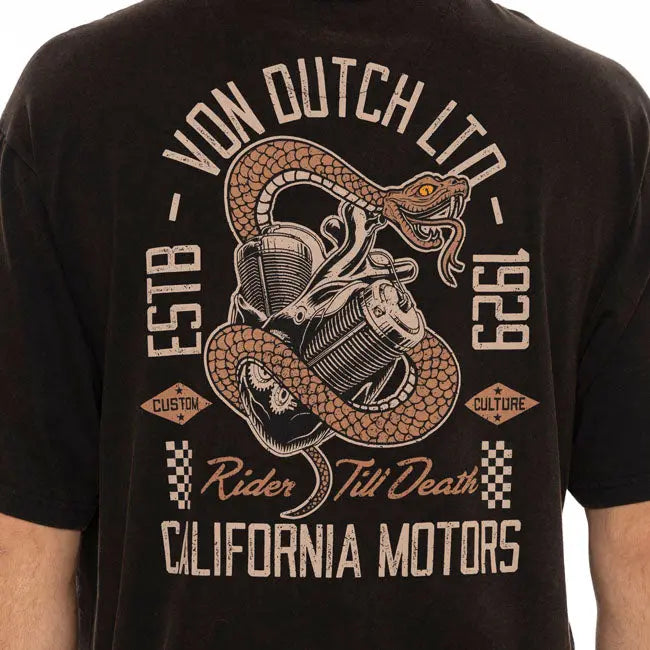 Von Dutch Heart T-Shirt Black FREE UK Delivery, FREE 365 Day Returns | Moto Central