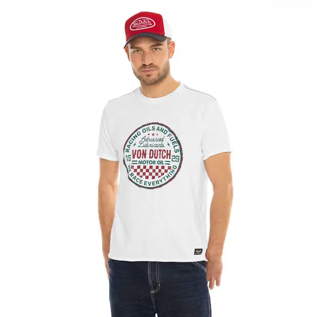 Von Dutch Old T-Shirt White FREE UK Delivery, FREE 365 Day Returns | Moto Central