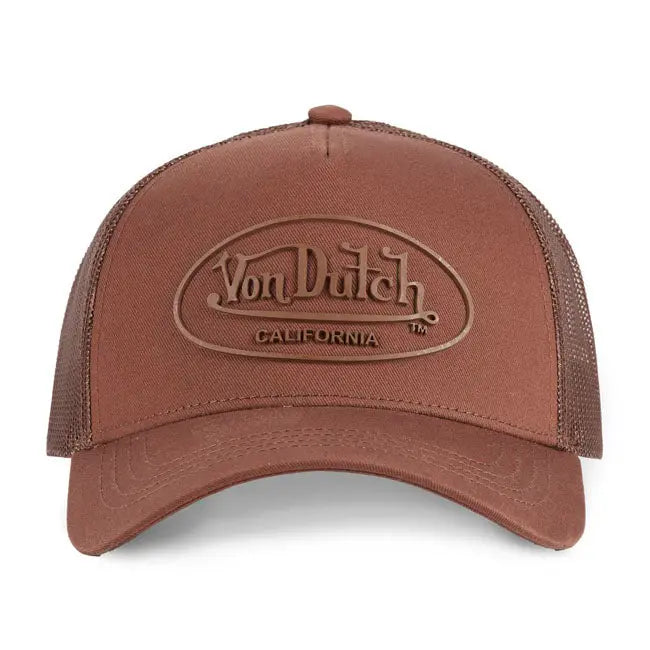 Von Dutch Logo Rubber Cap Brown FREE UK Delivery, FREE 365 Day Returns | Moto Central