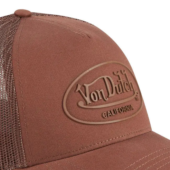 Von Dutch Logo Rubber Cap Brown FREE UK Delivery, FREE 365 Day Returns | Moto Central