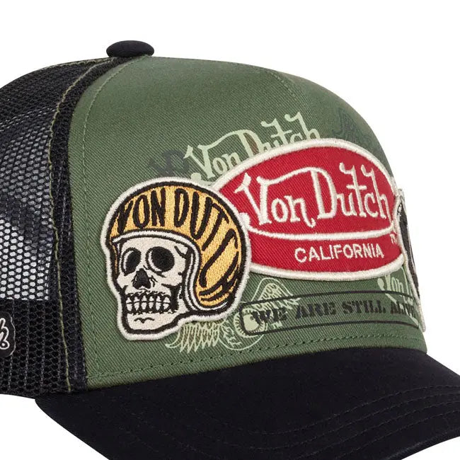 Von Dutch Patches 05 Cap Green / Black FREE UK Delivery, FREE 365 Day Returns | Moto Central