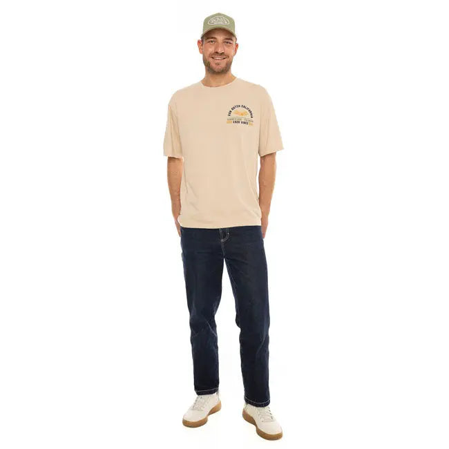 Von Dutch Vibes T-Shirt Beige FREE UK Delivery, FREE 365 Day Returns | Moto Central