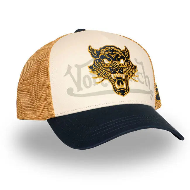 Von Dutch Wild Tiger Cap Tan FREE UK Delivery, FREE 365 Day Returns | Moto Central