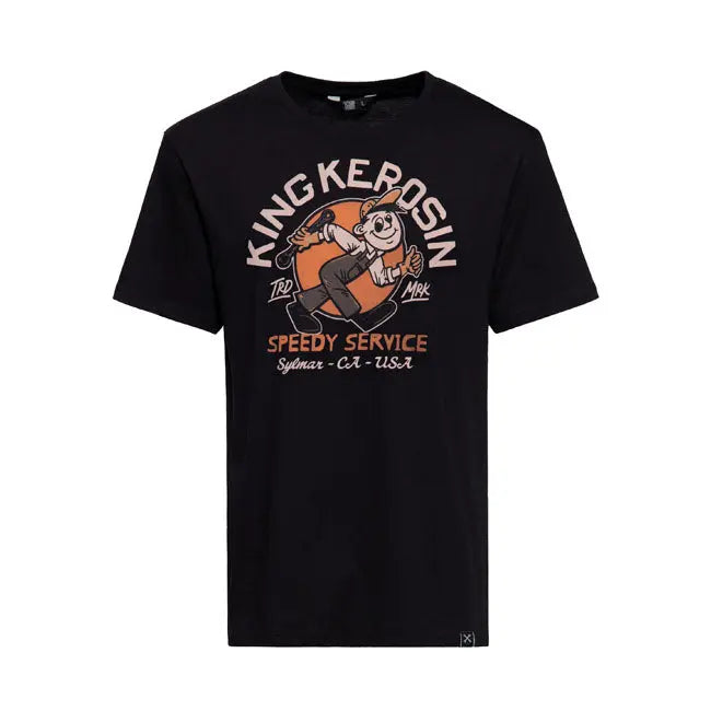 King Kerosin Speed Service T-Shirt Black FREE UK Delivery, FREE 365 Day Returns | Moto Central