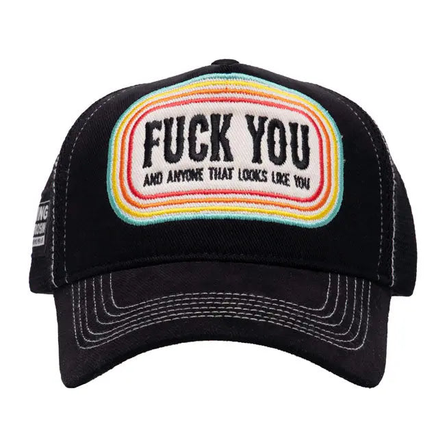 King Kerosin Fuck You Cap Black FREE UK Delivery, FREE 365 Day Returns | Moto Central