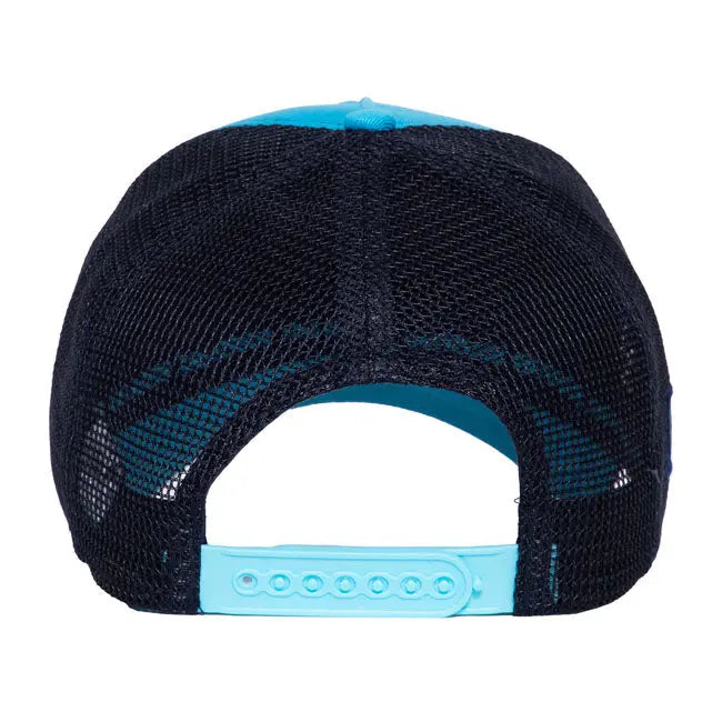 King Kerosin Custom Chopper Cap Blue FREE UK Delivery, FREE 365 Day Returns | Moto Central