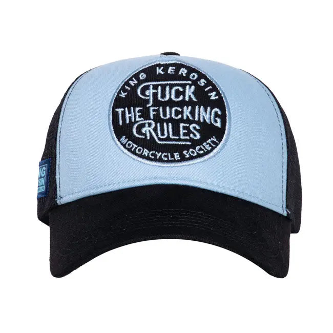 King Kerosin Fuck The Fucking Cap Blue FREE UK Delivery, FREE 365 Day Returns | Moto Central