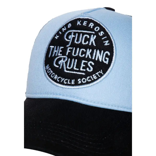 King Kerosin Fuck The Fucking Cap Blue FREE UK Delivery, FREE 365 Day Returns | Moto Central