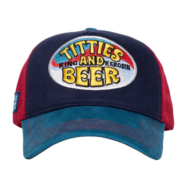 King Kerosin Tities And Beer Cap Blue / Red FREE UK Delivery, FREE 365 Day Returns | Moto Central