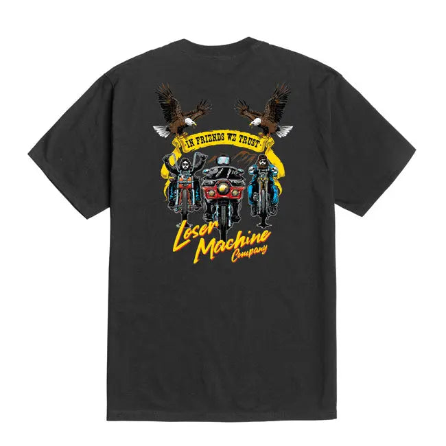 Loser Machine Past & Present T-Shirt Black FREE UK Delivery, FREE 365 Day Returns | Moto Central