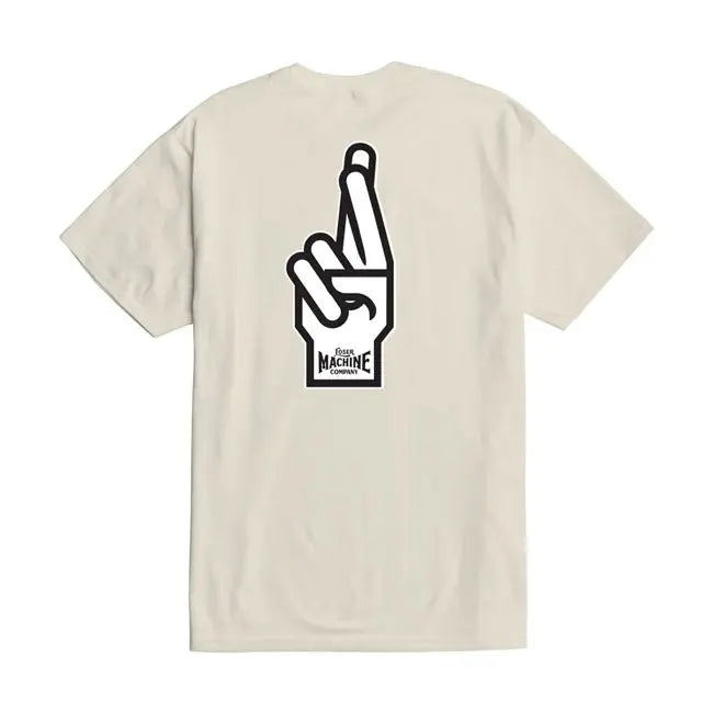 Loser Machine Good Luck Fingers T-Shirt Cream FREE UK Delivery, FREE 365 Day Returns | Moto Central