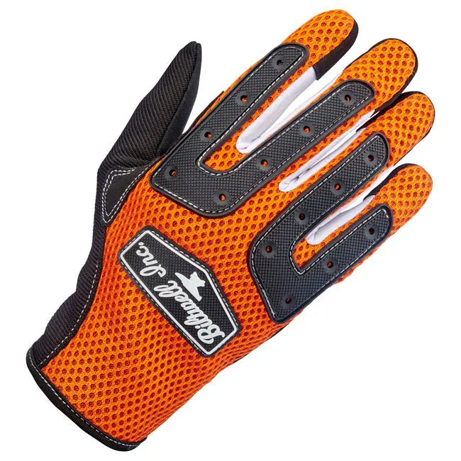 Biltwell Anza Textile Gloves Orange / Black FREE UK Delivery, FREE 365 Day Returns | Moto Central